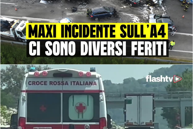 L’Inferno di Lamiere Sull’Autostrada A4: Il Maxi Tamponamento Che Ha Paralizzato Il Ponte Del Due Giugno