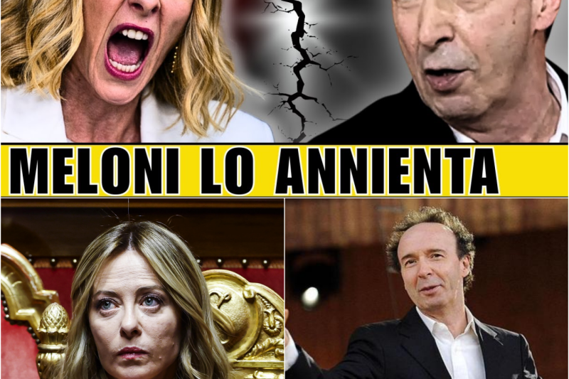 Studio nel gelo: Meloni smantella la retorica di Benigni in un epico scontro televisivo