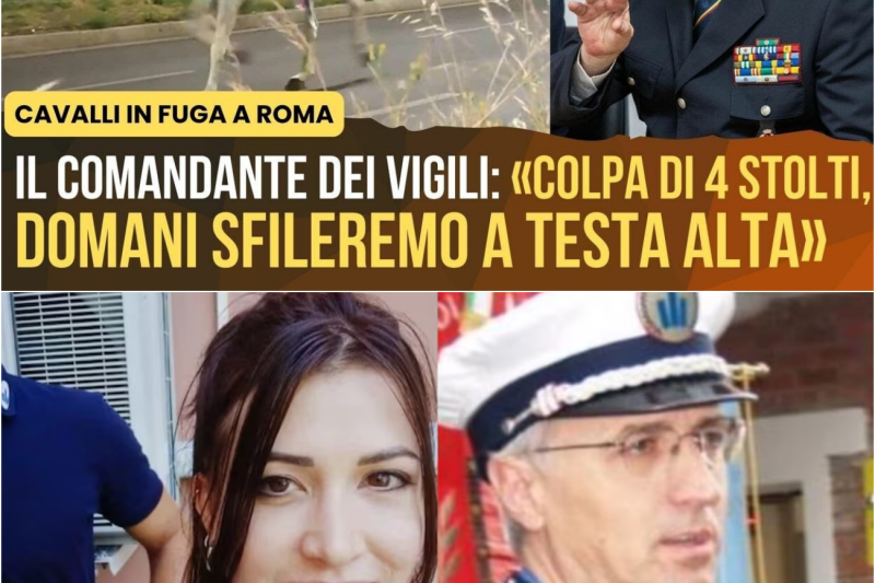 Notte di Caos a Roma: Cavalli in Fuga, Militari Feriti e la Rabbia del Comandante. “Colpa di Quattro Stolti, ma Sfileremo a Testa Alta”