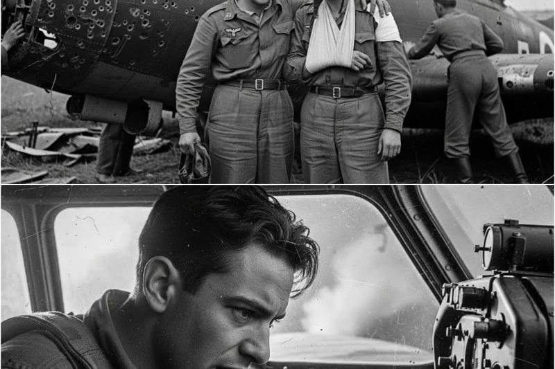 Due piloti affrontarono 60 caccia britannici, il motore collassò subito dopo l’atterraggio