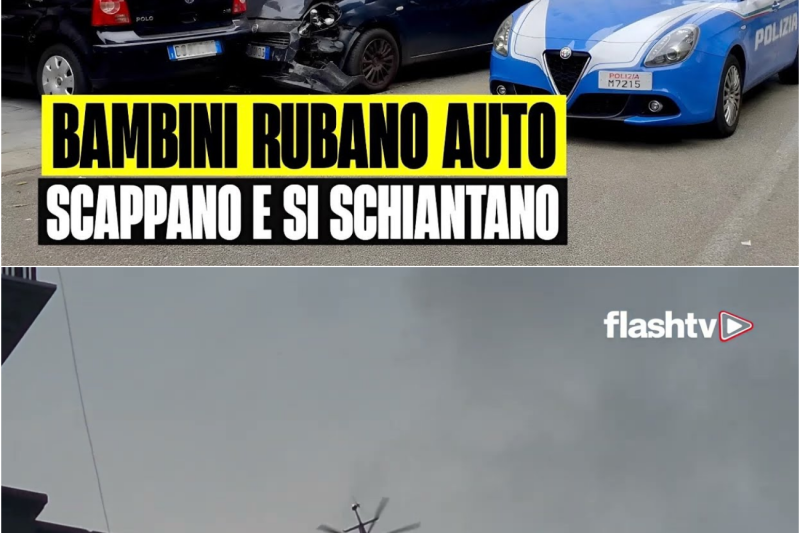 Follia a Trani: Inseguimento da Film e Schianto Violento, ma al Volante dell’Auto Rubata ci sono Bambini di 10 Anni