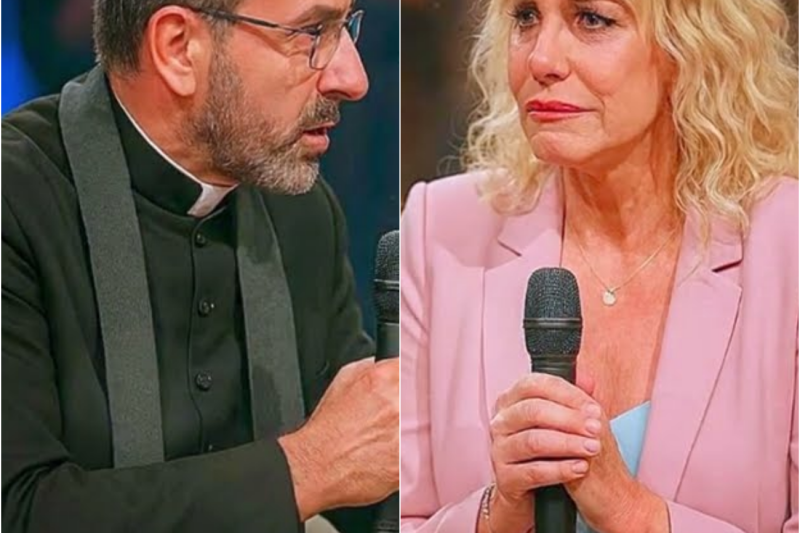 Un Prete Chiede ad Antonella Clerici di Dio – La sua risposta fa piangere tutti.